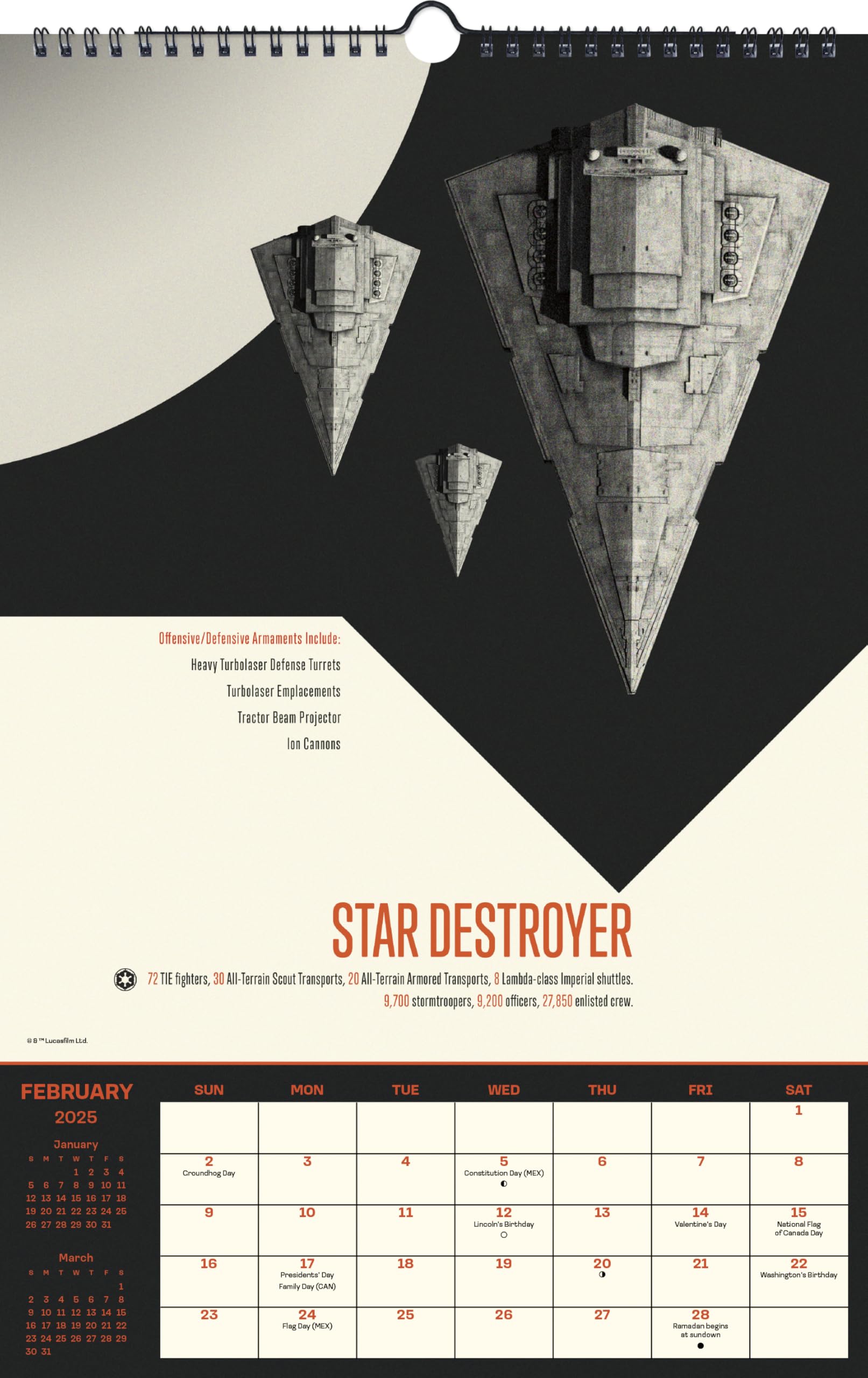 2025 Star Wars: Moving at Lightspeed - Russell Walks Oversized Poster Calendar