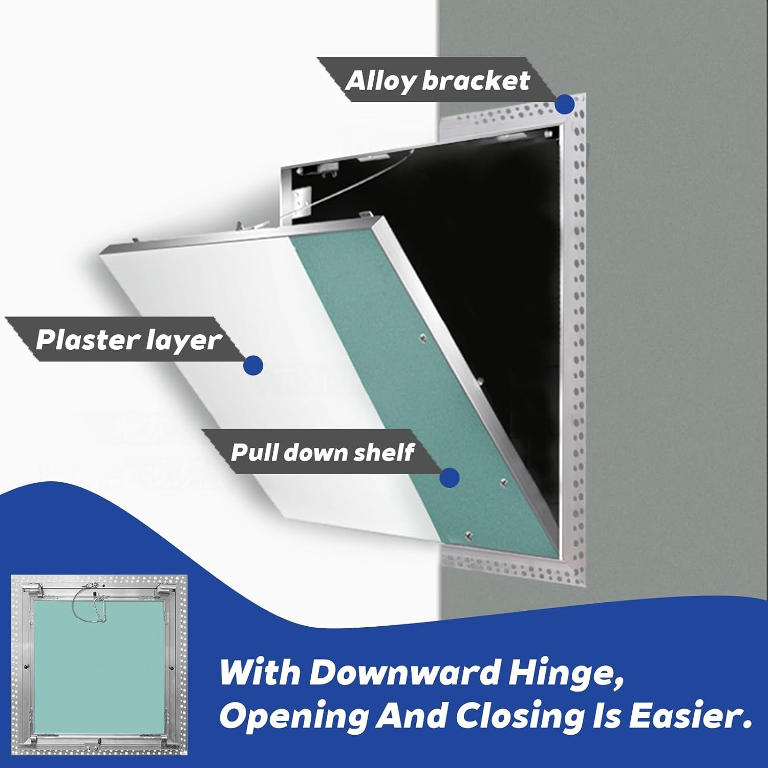 Small Wall Access Panel for Drywall Crawl Space Door with Hinge,Ceiling Access Panel,Attic Concealed Door