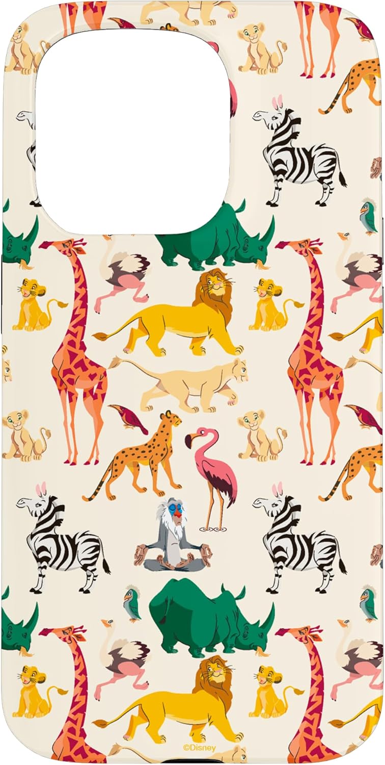 Disney The Lion King Animals of The Pride Lands Pattern Case for iPhone 15 Pro