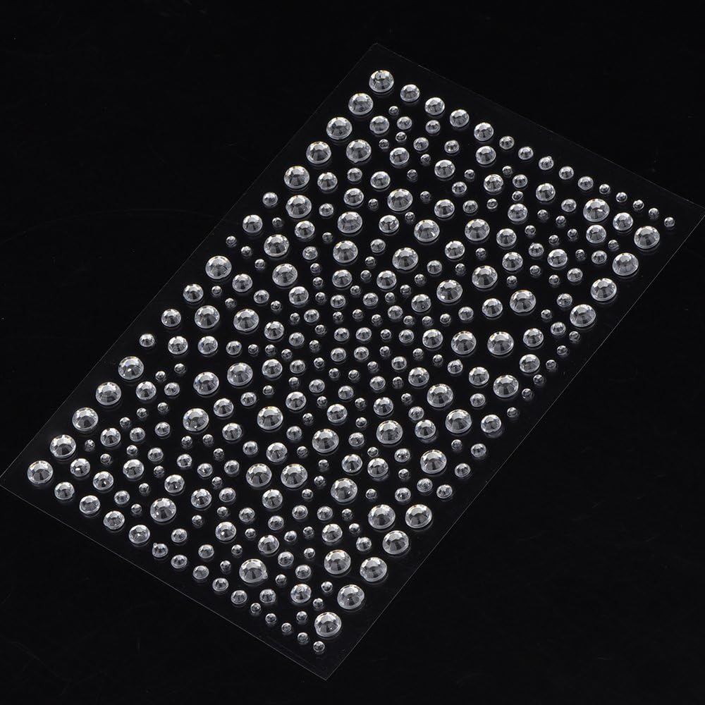 eBoot 650 Pieces Self Adhesive Bling Rhinestone Stickers (Clear)