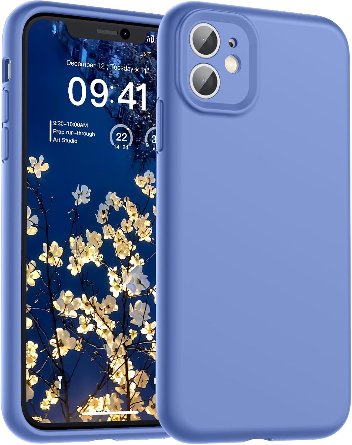  Designed for iPhone 11 Case,Premium Liquid Silicone with [Soft Anti-Scratch Microfiber Lining][Upgraded Camera Protection] Slim Shockproof Protective Phone Case for Men Women Girls,Periwinkle