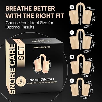 Nasal Dilators for Sleeping and Breathing, Reusable Snoring Solution