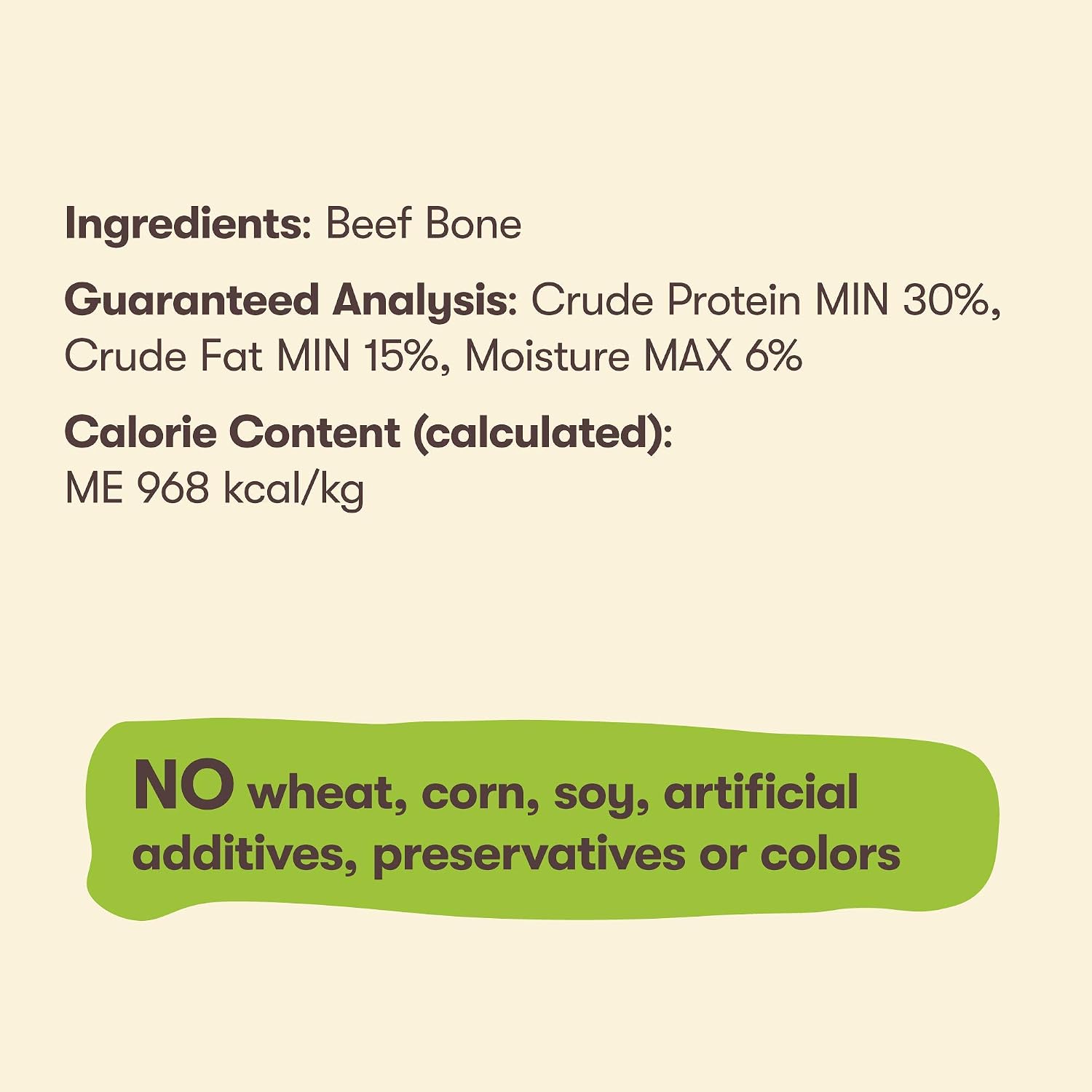Pet 'n Shape Rib Bone - Made & Sourced in The USA - All Natural Dog Chews, Large, 4 Count