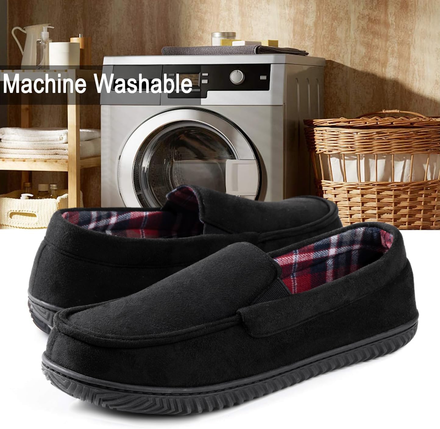 RockDove Men's Alexander Flannel Lined Loafer Slipper - Image 5