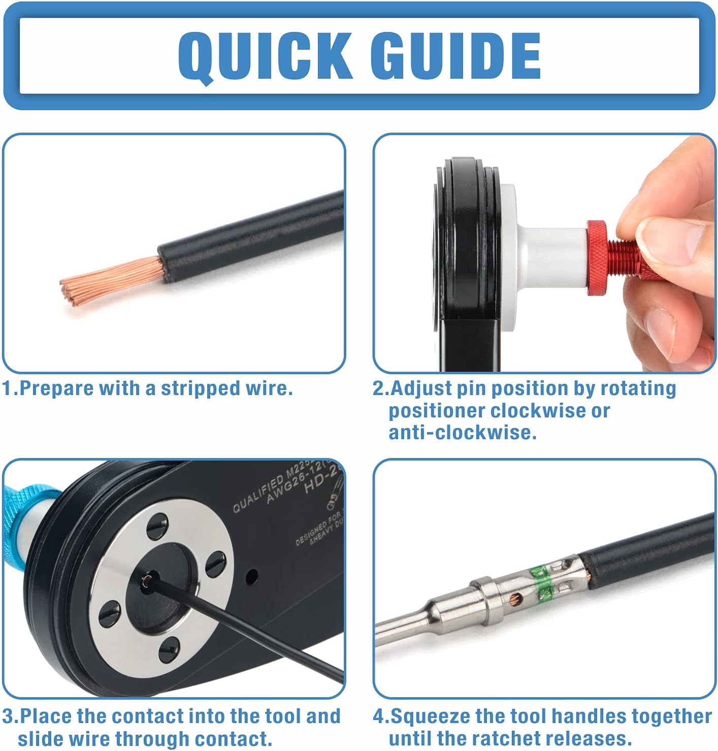 IWISS Deutsch Size 16 Solid DT Series Connector, 50 Pairs Common Contacts, Automotive Terminals, Ni Plating Pin and Socket, 14AWG Wire Size