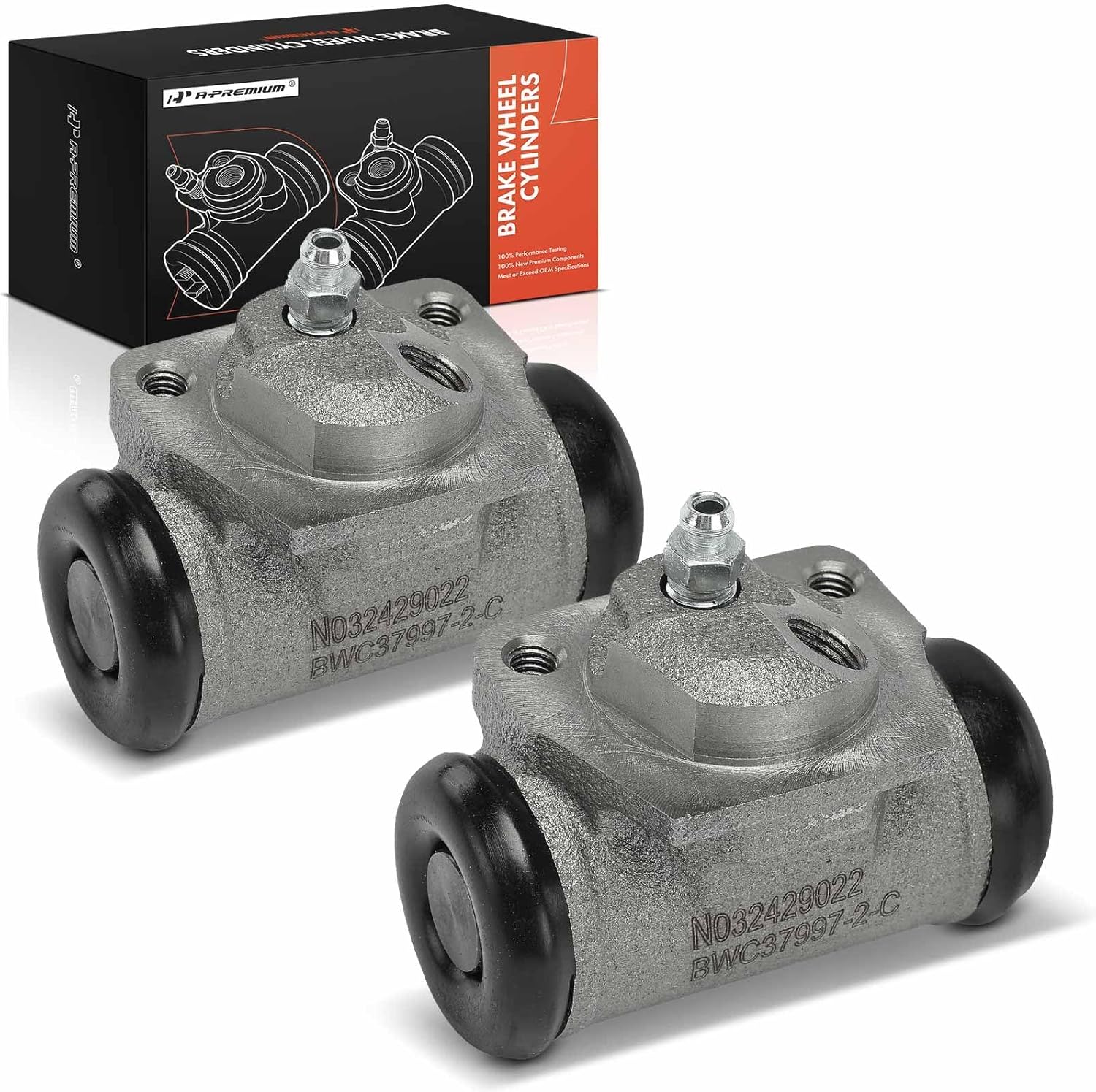 A-Premium Rear Drum Brake Wheel Cylinder Compatible with Select Ford and Mercury Models - Contour 1995-2000, Cougar 1999-2002, Mystique 1995-2000, 2-PC Set - Replace# F5RZ2261B