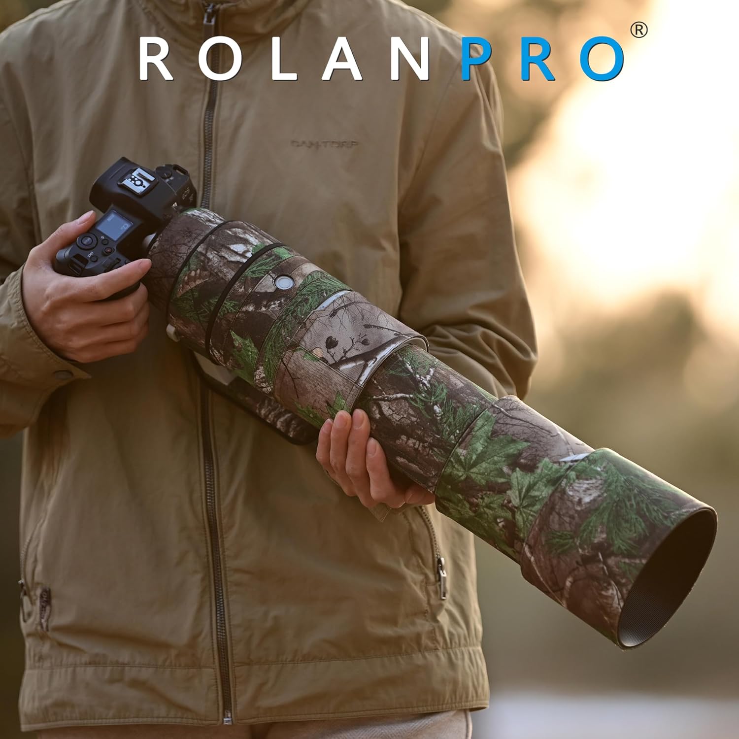 ROLANPRO Waterproof Lens Cover for Canon RF 200-800mm F6.3-9 is USM Camouflage Rain Cover-#16 Jungle Waterproof