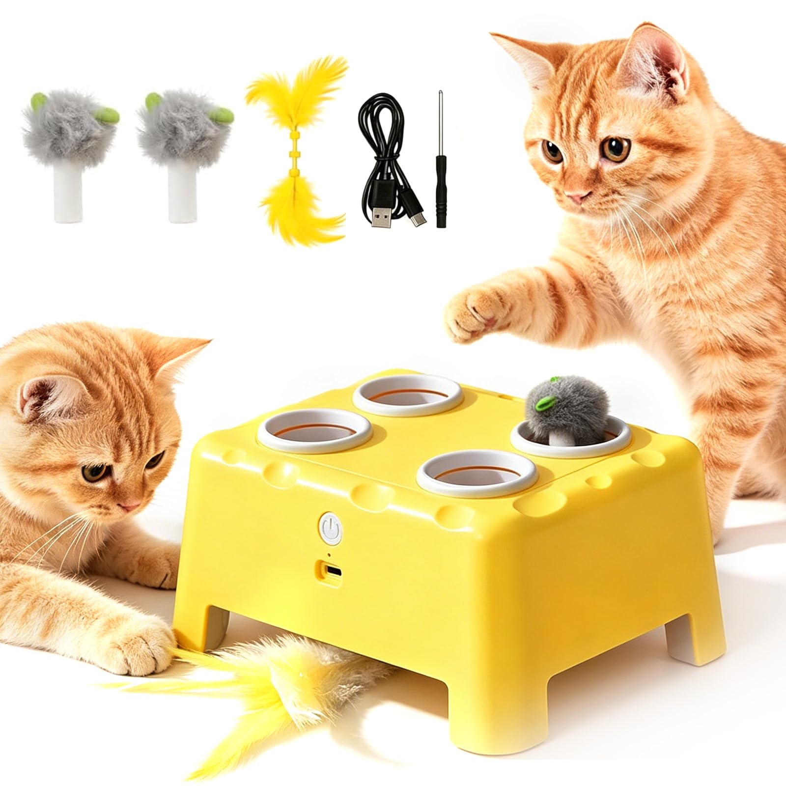 Automatic Interactive Cat Toys, Charging Electric Moving Kitten Teaser