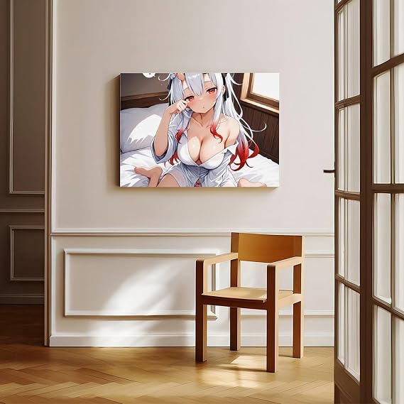 AI Japanese Anime, AI Sexy Girl, AI Anime Drawing81 Canvas Poster Bedroom Decor Landscape Office Room Decor Gift Unframe: 16x24inch(40x60cm)