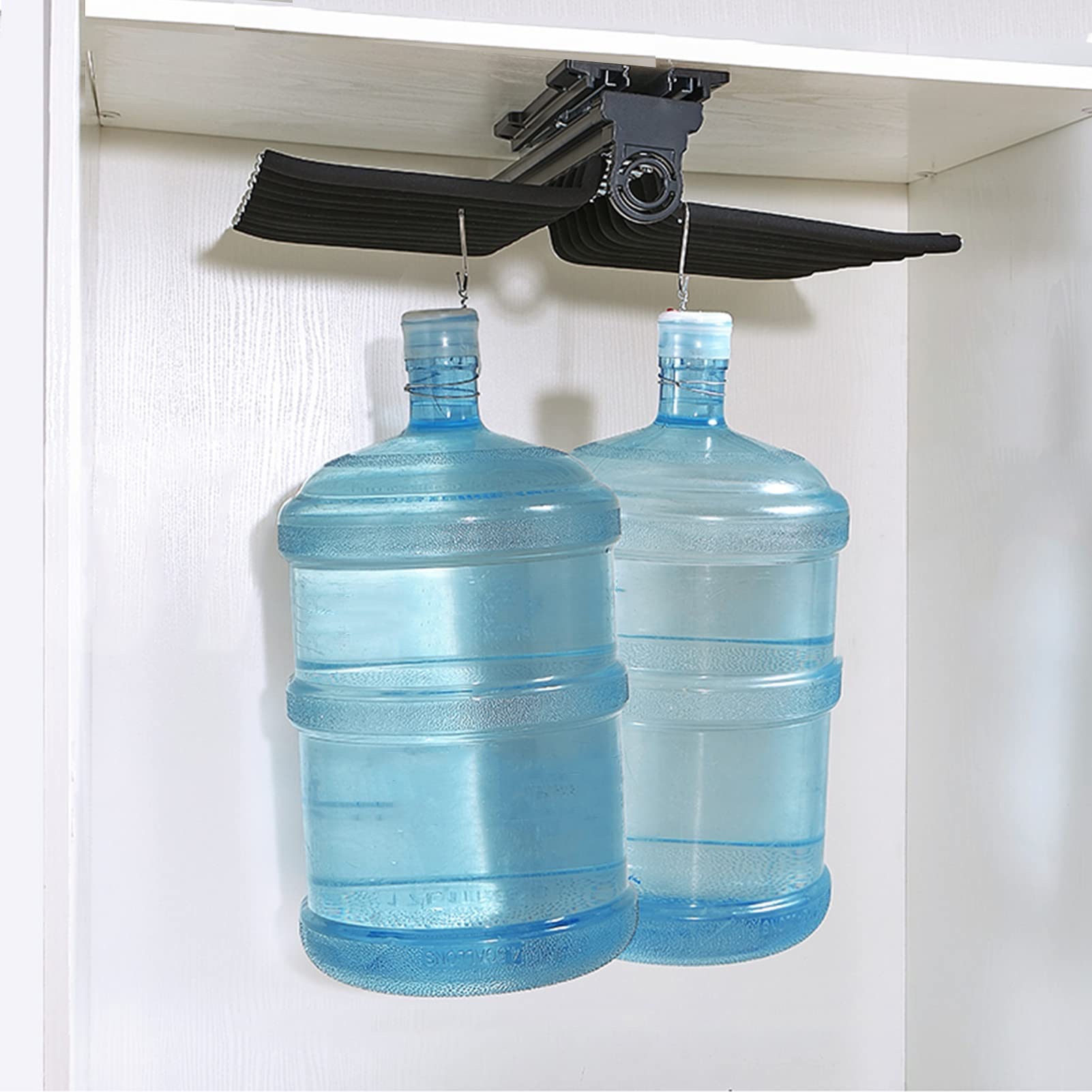 Ausziehbarer Hosenhalter,Hängender Hosenauszug für Kleiderschrank,Verstellbare Schrankdienerstange,Doppelte Führungsschiene,Bügelgewicht 37 kg,Kleiderschrank-Seiten-/Oberseitenmontage