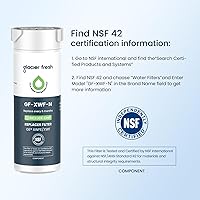 Vista 5 de GLACIER FRESH Water Filter Compatible with XWFE (Built-in CHIP), Replacement for GE XWFE, XWF Refrigerator Water Filter NSF/ANSI 42 Certification
