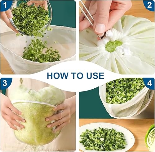 Miniatura 4 de 3 bolsas de tela de queso para colar, nuevas bolsas de estopilla 2025, bolsa de leche de nueces, bolsas de colar reutilizables, estopilla para