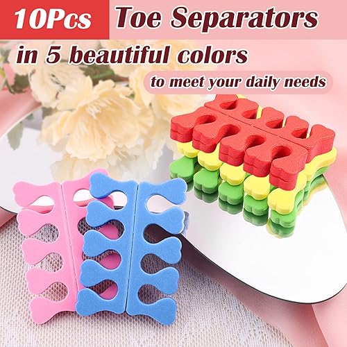 Miniatura 7 de 10 separadores de dedos para pedicura, separador de dedos de esponja suave para esmalte de uñas, separadores de dedos, separadores de dedos para
