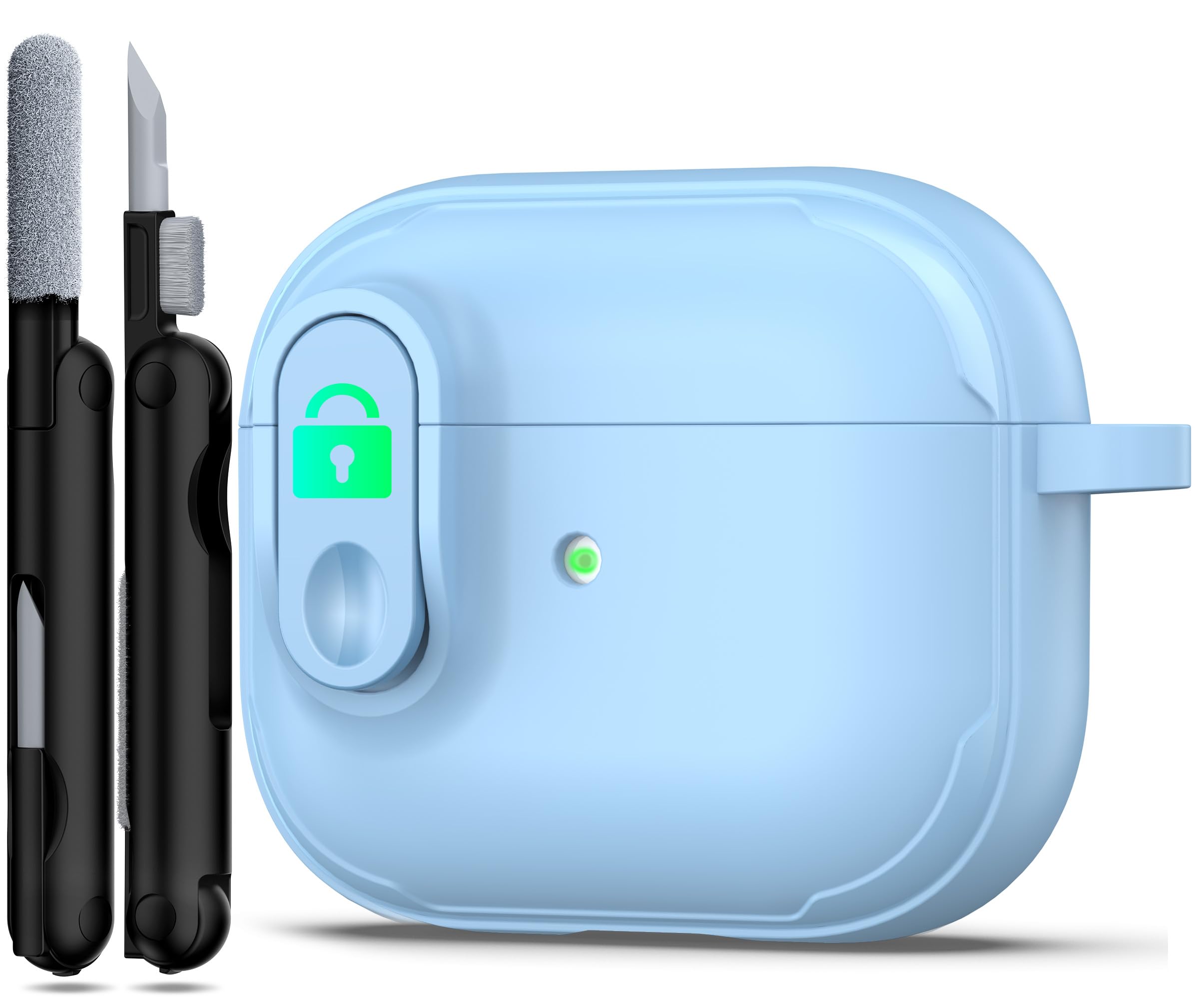 RFUNGUANGO Compatible with Airpods 2nd /1st Case,Automatic Pop-up with Safety Lock Clip, Full Body Shockproof Hard Case with Keychain Compatible with AirPods case,starry sky — view 18