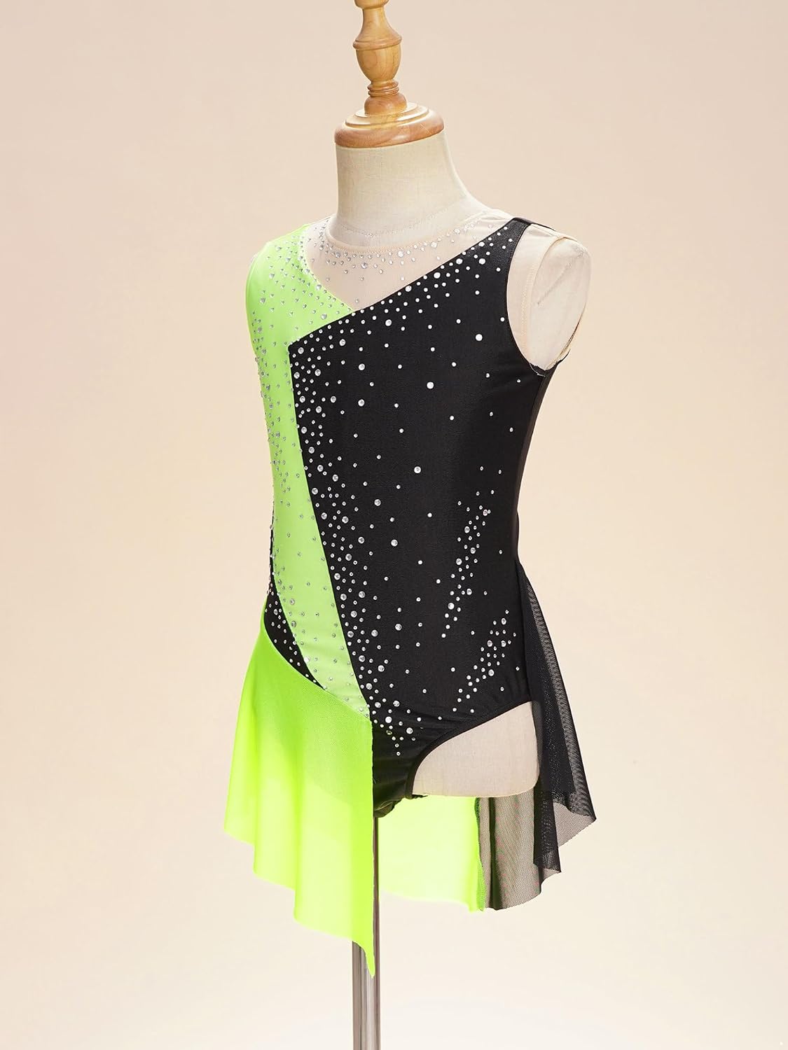 Jugaoge Girls Skating Dress with Gloves Dance Outfit Sets Dancewear