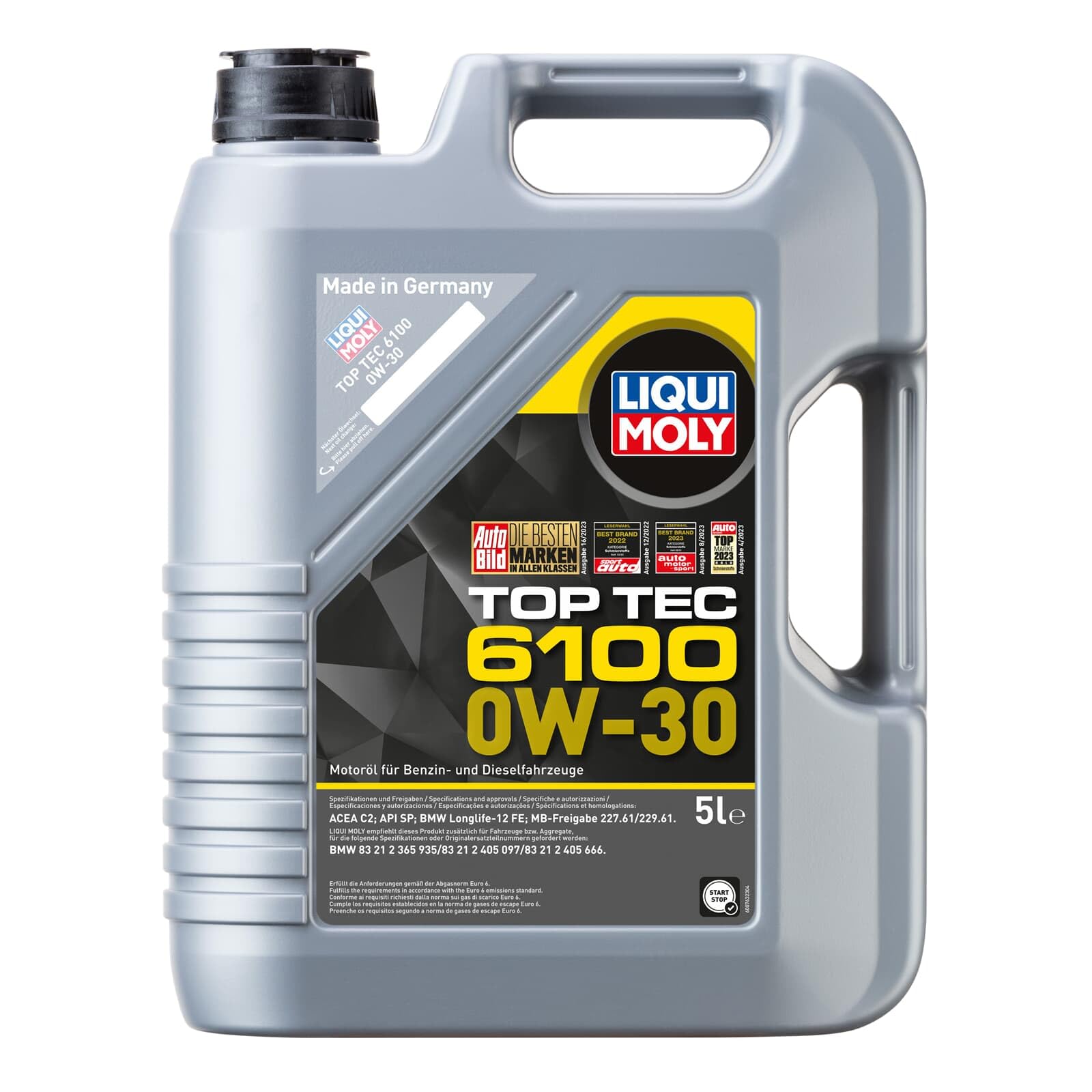 LIQUI MOLY Top Tec 6100 0W-30 | 5 L | Synthesetechnologie Motoröl | Art.-Nr.: 20771 | 20771, Top Tec 6100 0W-30