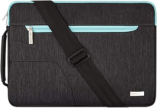Laptop Shoulder Bag Compatible MacBook Pro, Notebook Computer, Protective Polyester Carrying Handbag Briefcase Sleeve Case Cover with Side Handle