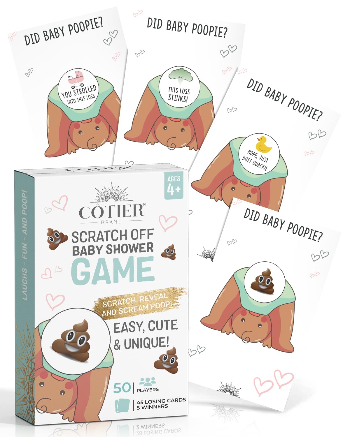 Did Baby Poopie Boy Baby Shower Scratch Off Game - Funny Losing Phrases on Cards - Hilarious Boy Shower Game for Coed Party, Sprinkle, Fun & Easy Diaper Raffle Ticket 30-50 Guests — Amazon image 12