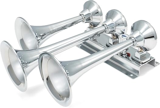 HornBlasters Chrome Flatlaw 127H Train Horn Kit