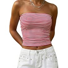 ONLYSTORY Women Strapless Tube Tops Y2K Teen Girl Bandeau Tank Tops