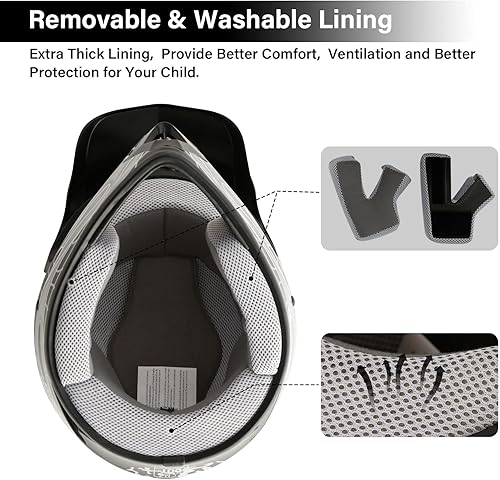 Miniatura 7 de Casco de motocross TCT-MT con gafas  guantes DOT para niños casco negro azul rojo verde casco para Bicicleta ATV SXL