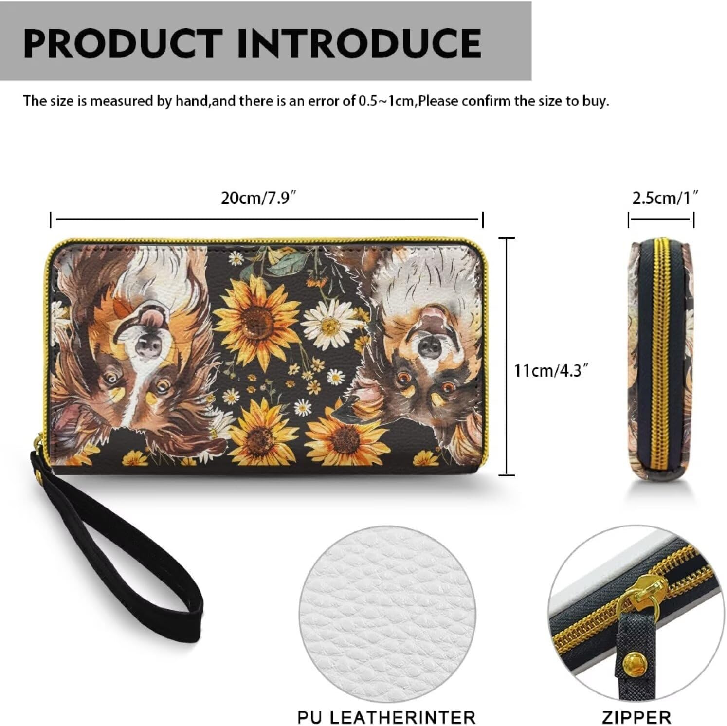 Wristlet Wallets for Women, Slim Clutch Purse Long Credit Card Holder Wallet with Zipper Wallet Phone Case