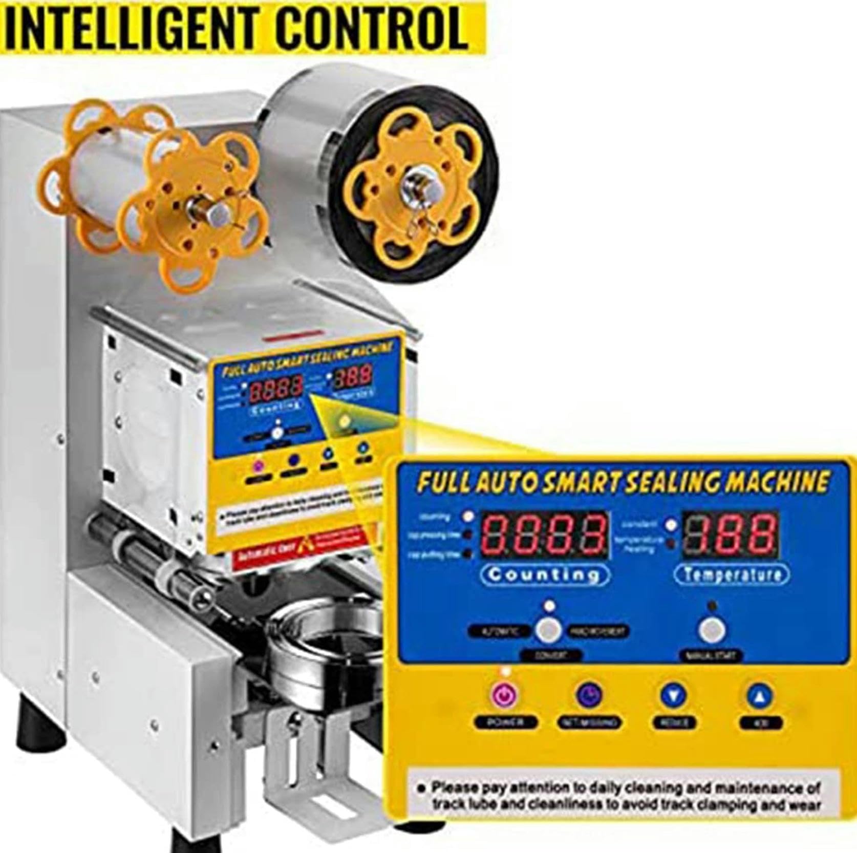 Sigillatrice elettrica automatica per tazze, tè, latte, succhi di frutta e bevande, qualità professionale per contenitori in plastica