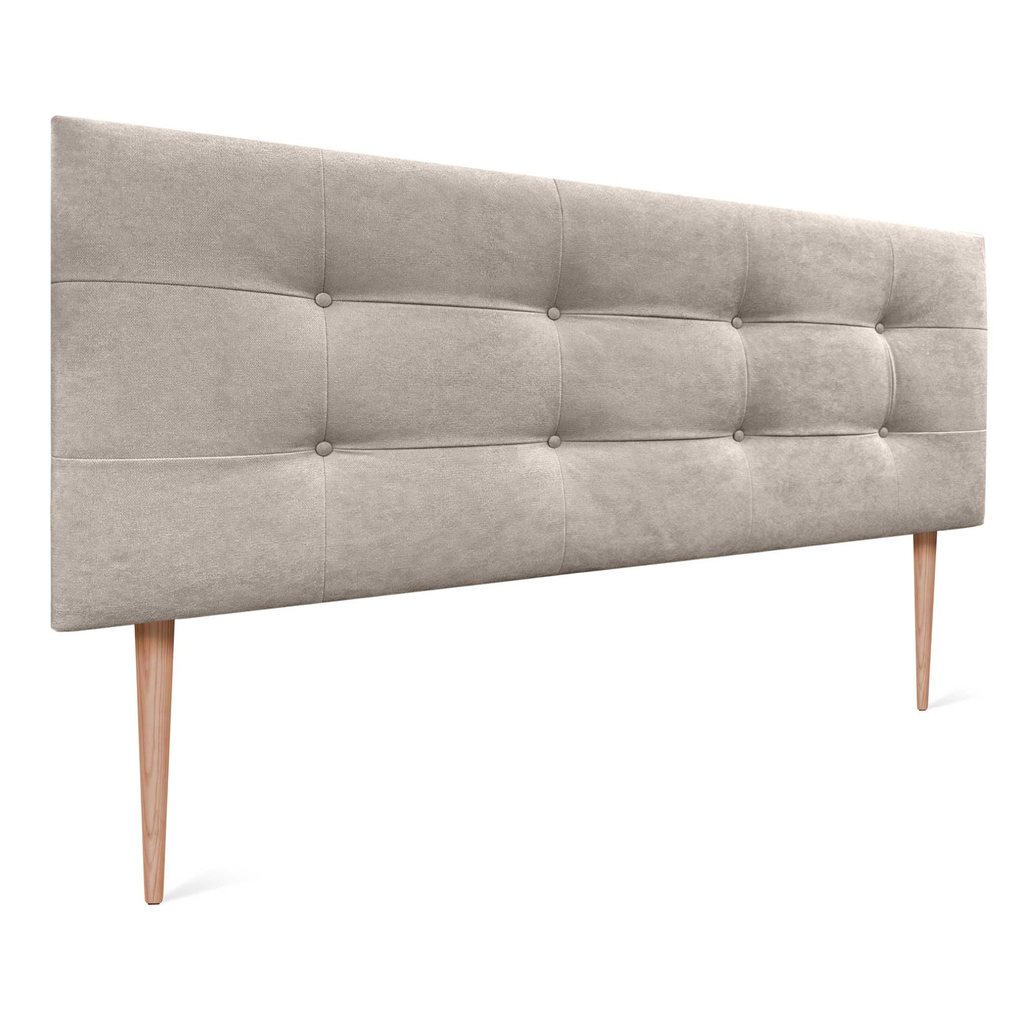 DHOME Testiera letto Capitoné. Testiera imbottita ACUALINE Tessuto e similpelle. Testate per letti matrimoniali e singoli (tessuto beige, 160x115cm con gambe (letti 150/160))