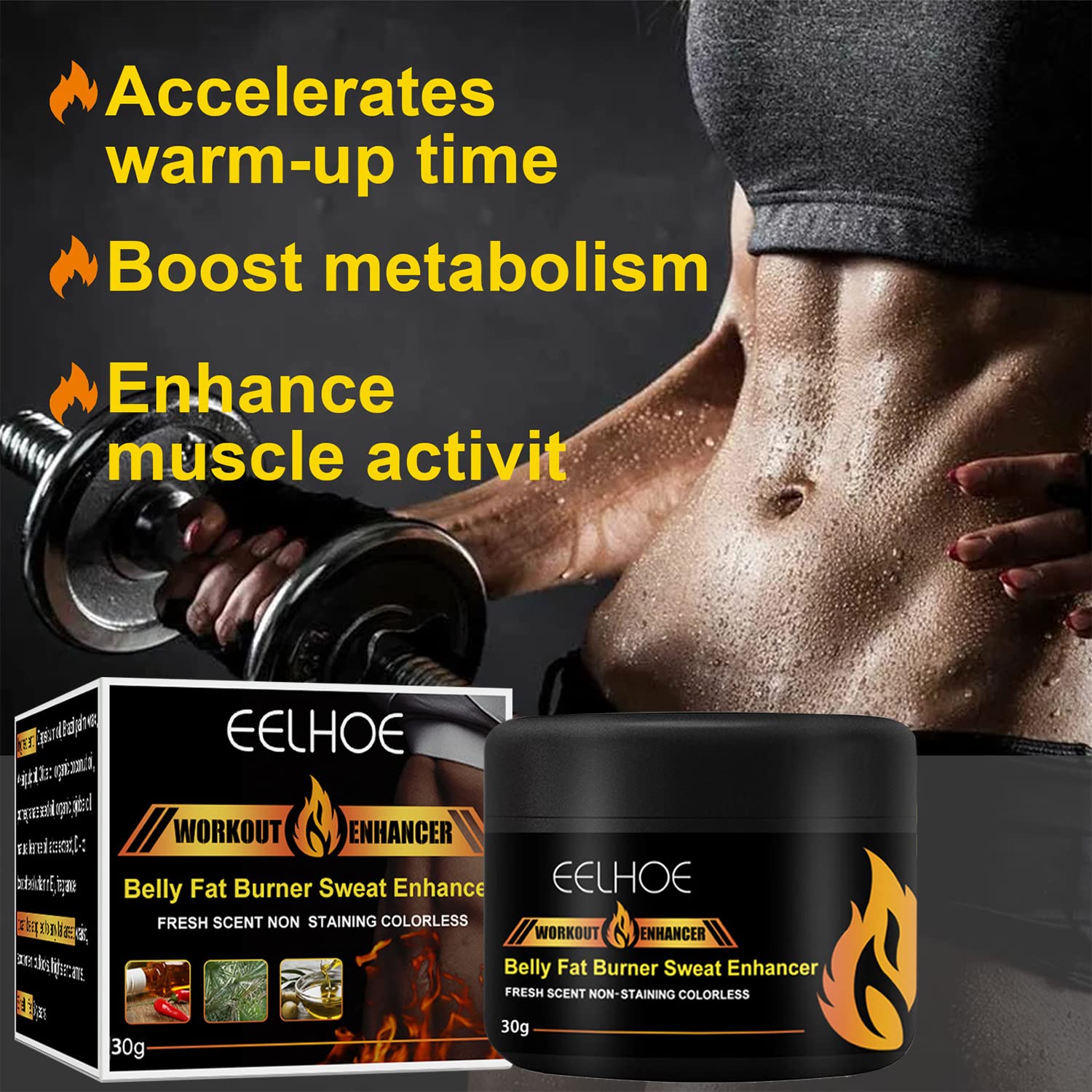 Anti Belly Cream, Fat Burner, Hot Cream, Firming Muscle Slimming Cream, Slimming Cream - Image 2