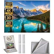 Metallic Anti-Light Projector Screen Outdoor 4K HD 169 Portable Foldable Movie ALR Ambient Light Rejecting Daytime Viewing Indoor Home Theater Wrinkle-Free Wall Mount Fast Setup Home RV Camping