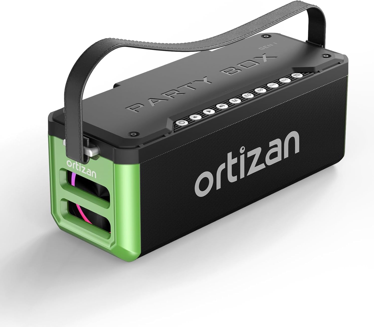 Ortizan Głośnik Bluetooth M10 Partybox Bluetooth Boombox, 100 W Muiskbox z wodoodpornością IPX7, LED Lights, Pro EQ, DSP, Power Bank, TF Card, AUX