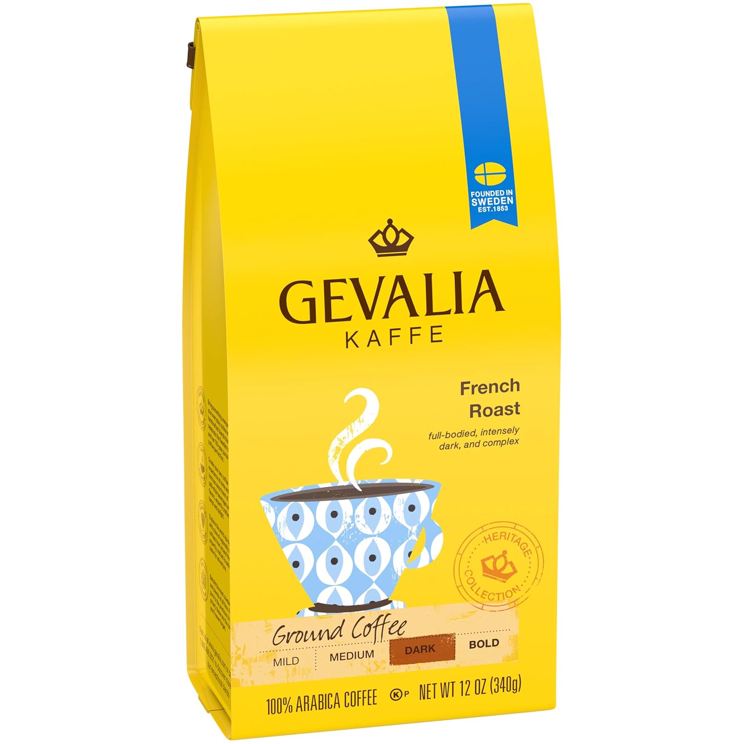 Gevalia Roast and Ground Coffee, French Roast, 12 Ounce (Pack of 3)