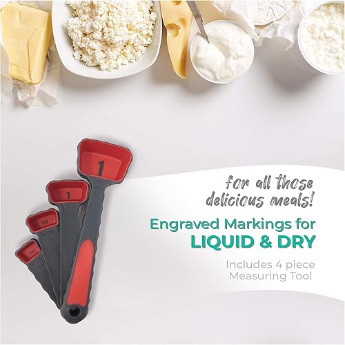 Miniatura 4 de Contenedores plegables de silicona para almacenamiento de alimentos, juego de 16 piezas con tapas hechas por Silictek, tazas medidoras de viaje de