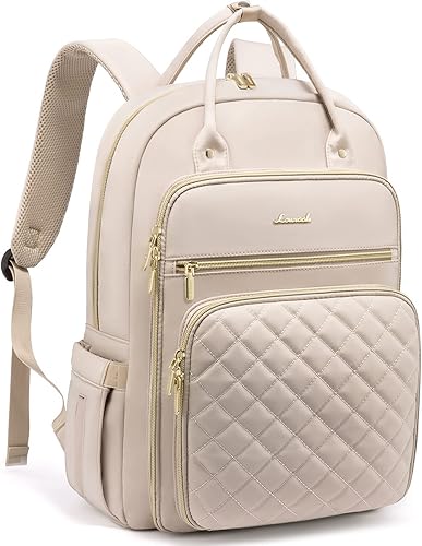 LOVEVOOK Mochila para computadora portátil para mujer, 15.6 pulgadas, ligera, para viajes, trabajo, mochila para profesores y enfermeras con
