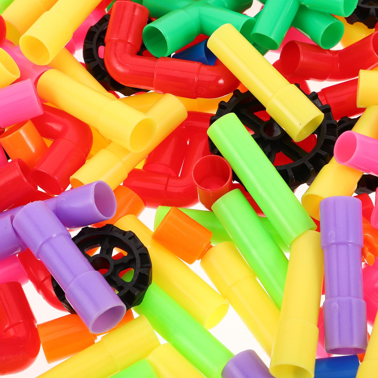 Rohrbausteine Für Junge Mädchen Bunte Steckbausteine Aus Großes Bauspielzeug Mit Ineinandergreifenden Röhren Für Indoor Und Outdoor