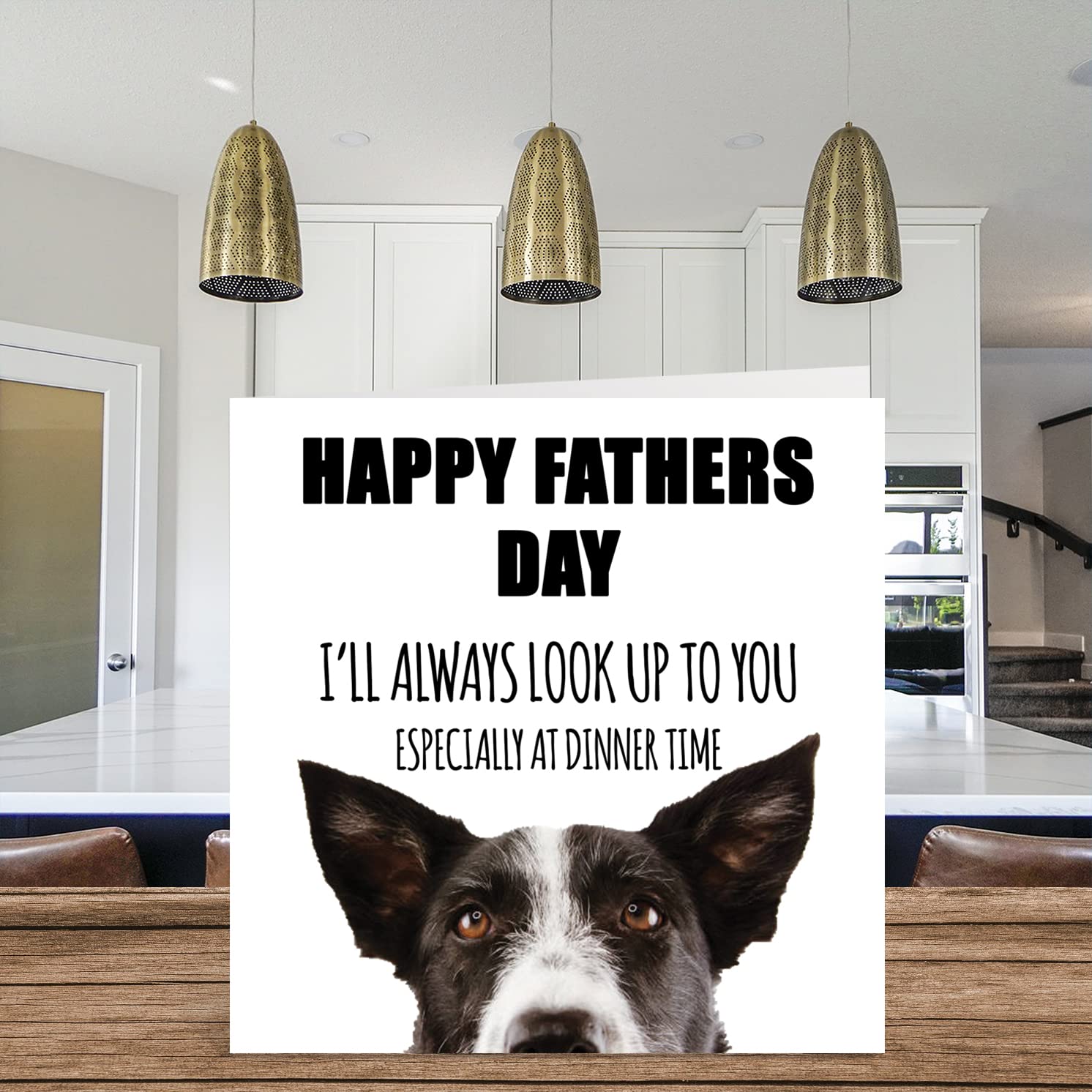 Portachiavi Regalo Per Papà Con Cane – 'I Woof You' – Acciaio Inox Antigraffio