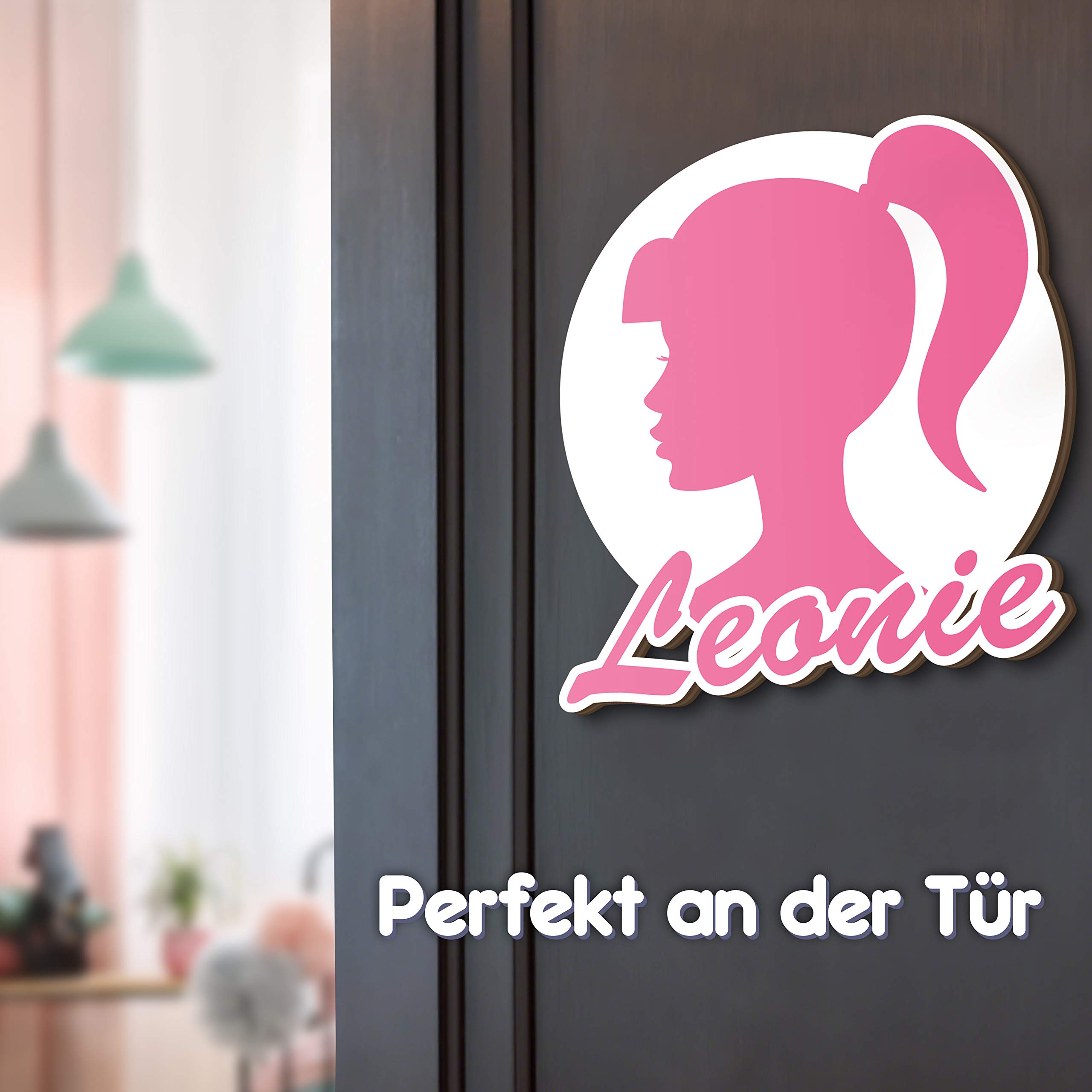 Elbeffekt Mädchen-Schild Aus Holz – Personalisierbar, A3/A2, Deko Fürs Zimmer Oder Tür
