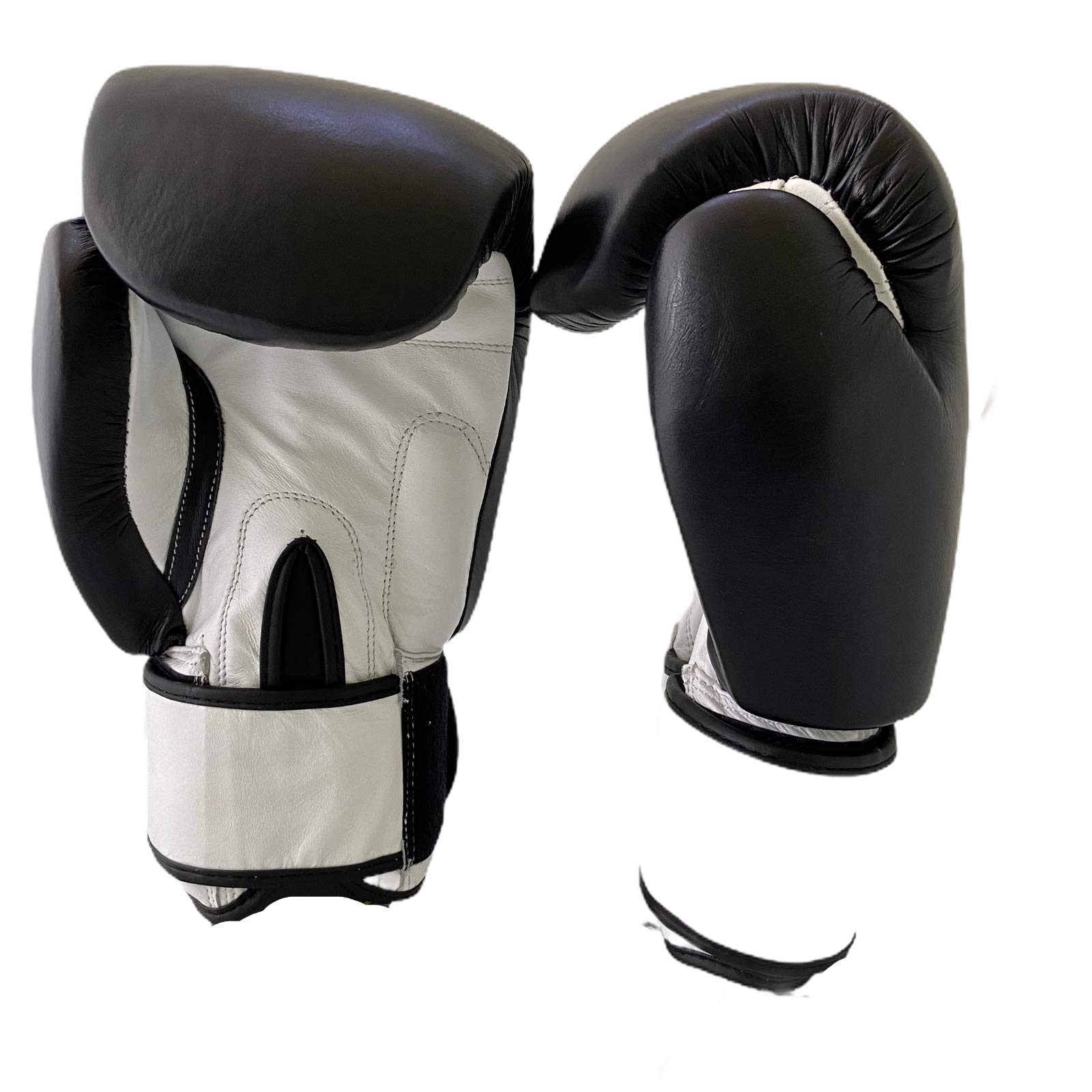 guantoni da boxe Sparring Bag lavoro Premium 100% vera pelle uomini donne pastiglie lavoro (bianco/nero, 340,2 g)