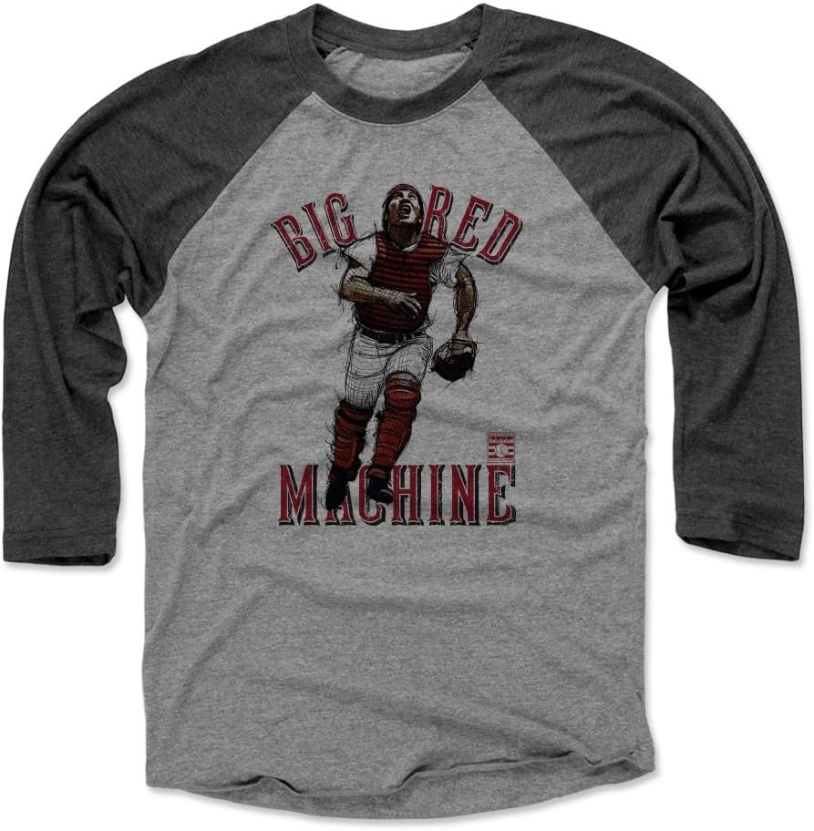 500 LEVEL Johnny Bench 3/4 Sleeve Raglan T-Shirt - Johnny Bench Big Red