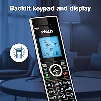 Vista 5 de VTech DS6771-3 DECT 6.0, teléfono inalámbrico desplegable con conexión a Cell, Siri y Google Now Access, plateado/negro, 2 teléfonos inalámbricos
