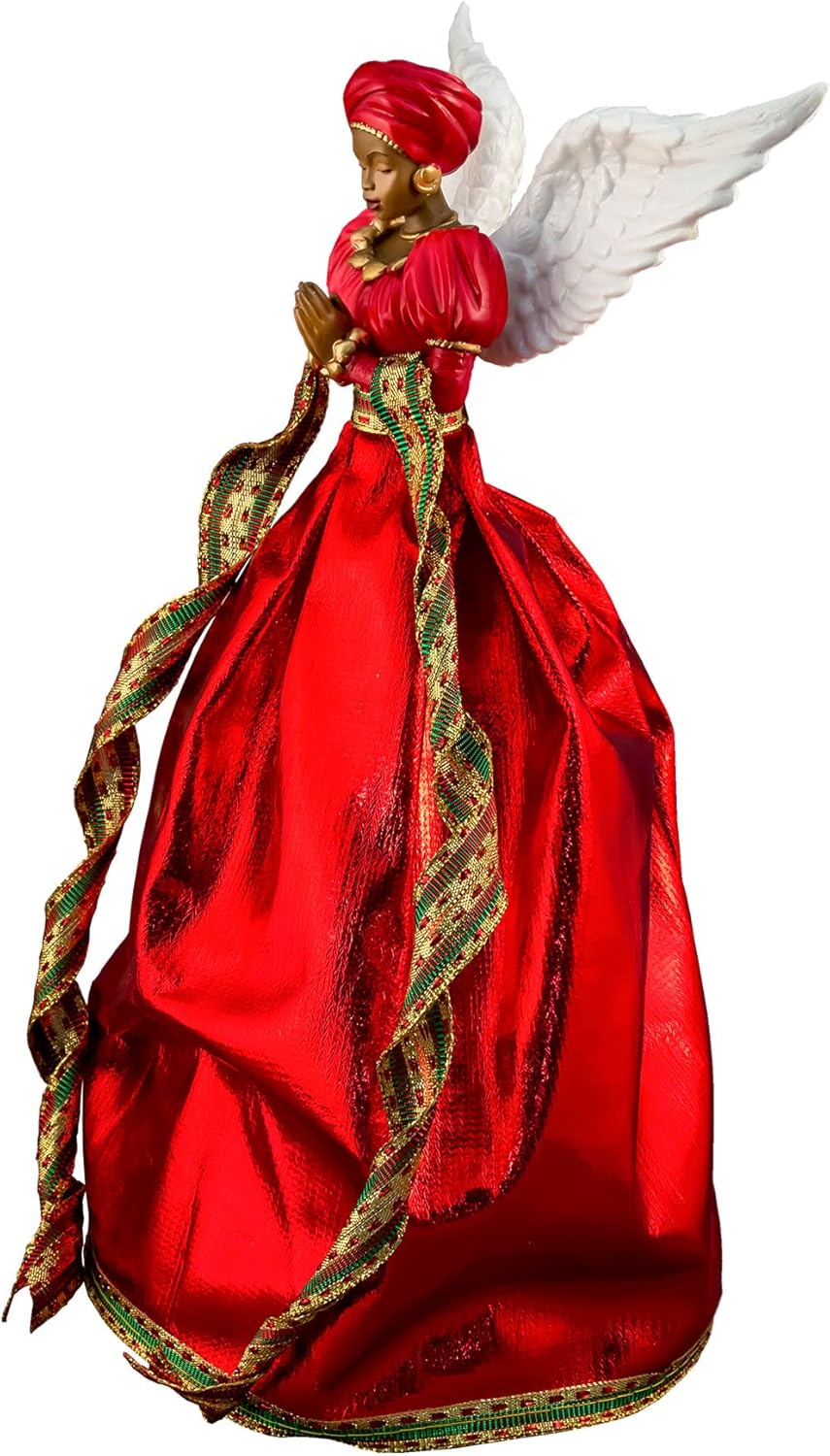 Serenity (Red): African American Christmas Tree Topper