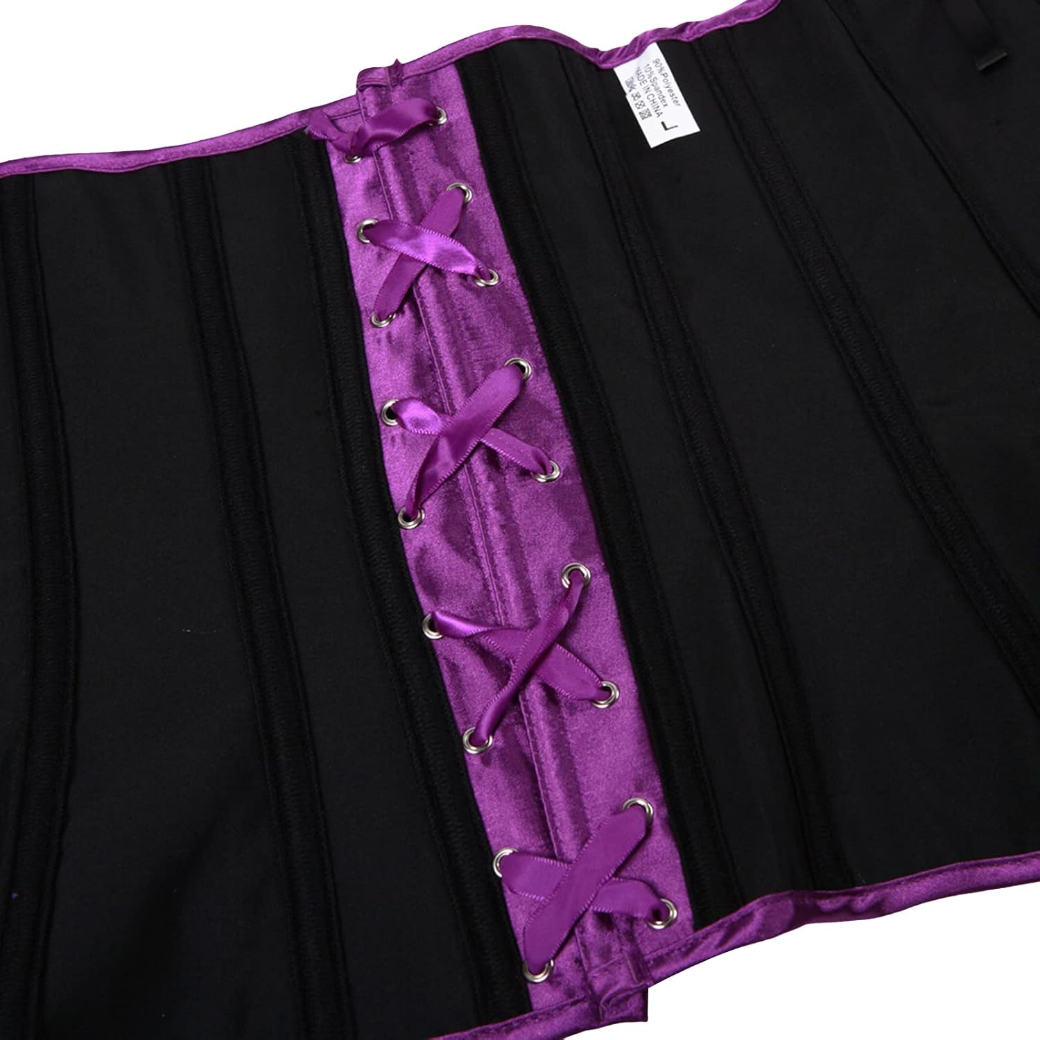 Lizxun Women Strapless Satin Bustiers Corset Top Sexy Tight Corsets Lace Up Waist Wrapped Lingerie Cincher Corselet for Party