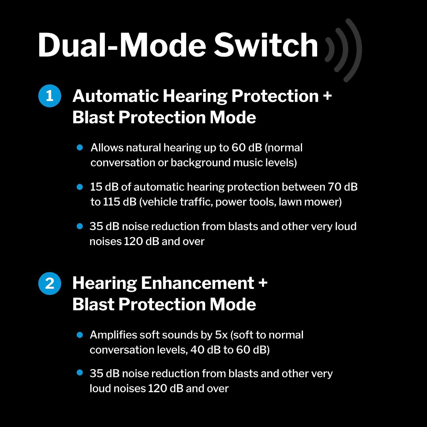 Etymotic GunSport Pro - High-Def Electronic Earplugs with Active Hearing Protection - Blast Noise Protection, Noise Suppression & 5X Sound Amplification - IPX7 Water Resistant