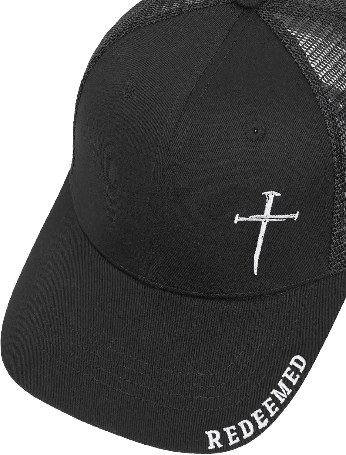 Christian Jesus Cross Hat for Men Women - Faith 3 Nail Cross Hats - Religious Gifts for Thanksgiving Christmas