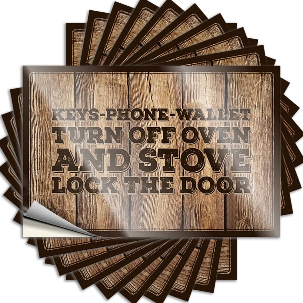 Tattoo Positive, Tiki Hat Keys Phone Wallet Turn Off Oven and Stove Lock The Door | Life(8X12CM)