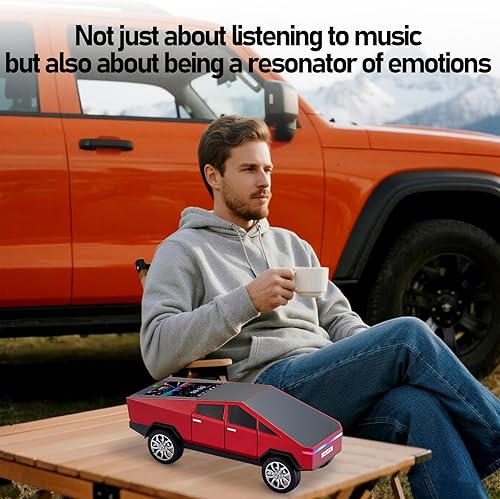 Miniatura 6 de Altavoz Bluetooth para automóvil con pantalla LED, diseño de automóvil modelo recargable, USBTFFM, llamadas manos libres, altavoz Bluetooth de