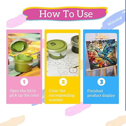 Vista 109 de xackcme Pintura de montaña por números para adultos, pintura de paisaje por número sobre lienzo sin marco, pintura al óleo de paisaje lunar