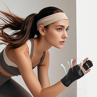 Trigger Finger Splint, Adjustable Finger Brace for Middle, Index, Little or Ring Finger, Hand Wrist Support Brace for Arthritis, Mallet Finger, Broken, Joint Pain Relief (Left Hand)