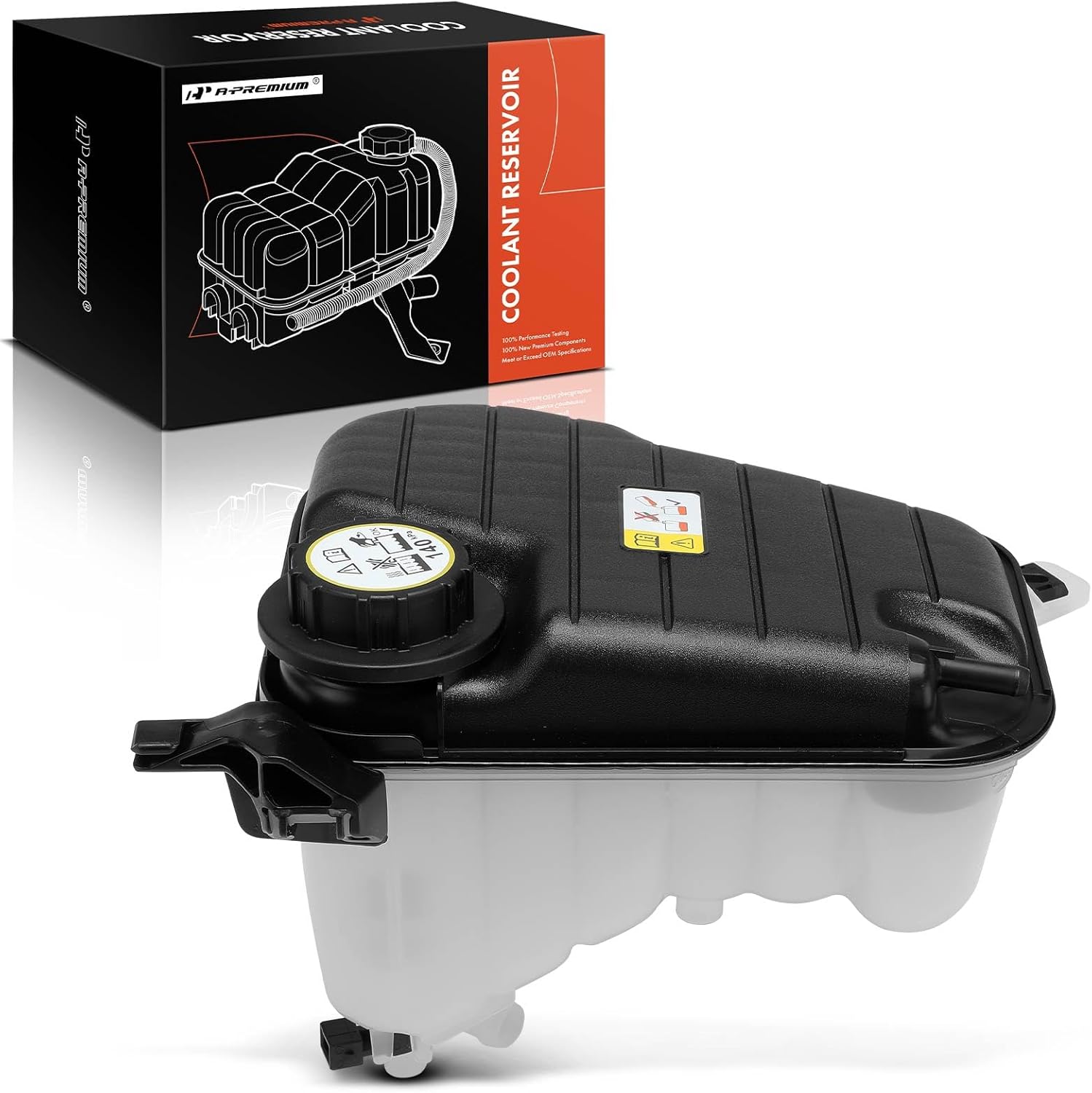 A-Premium Engine Coolant Overflow Recovery Reservoir Tank [W/Cap & Sensor] Compatible with Jaguar XF 2009-8Cyl 4.2L DOHC Supercharged, 20PSI, 2Pins