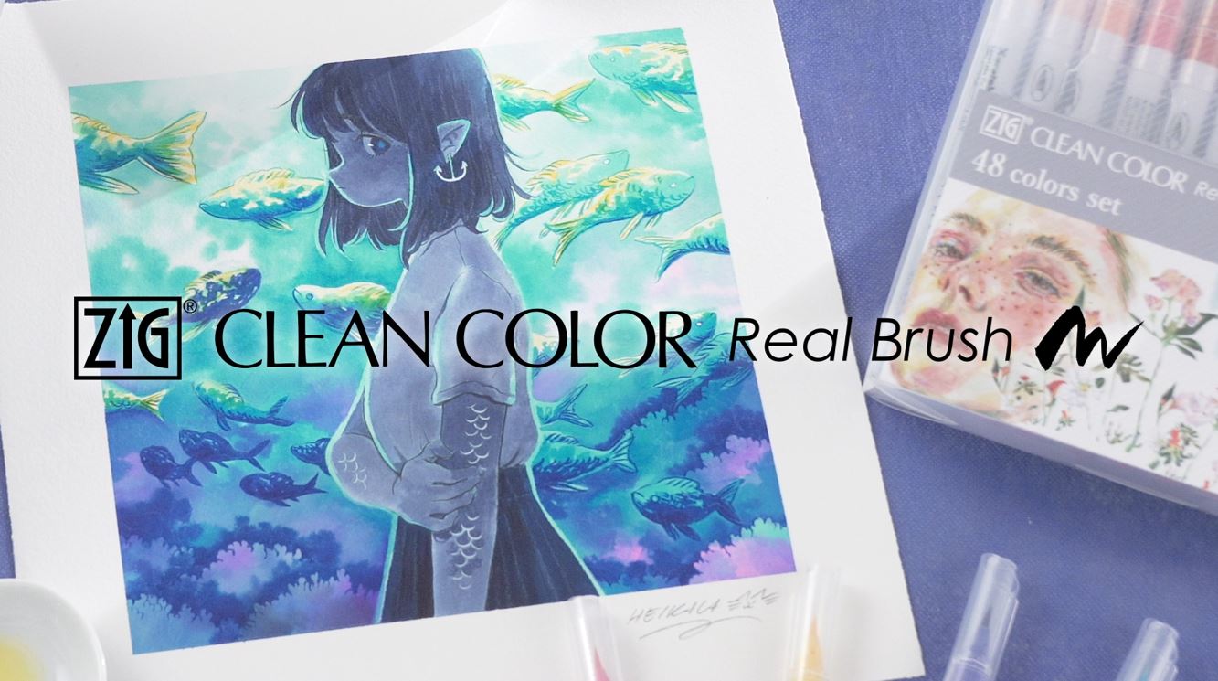 Amazon.com: Kuretake Zig Clean Color Real Brush 48 Colors